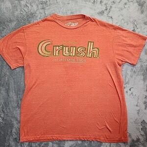 Savvy Crush Orange Soda‎ Distressed Graphic Print Short Sleeve T-Shirt (small)